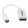 STARTECH CABLE ADAPTADOR MICRO USB A USB OTG BLANC