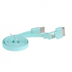 CABLE 3GO USB A MICRO USB Y APPLE 30 PIN PLANO CEL