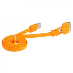 CABLE 3GO USB A MICRO USB Y APPLE 30 PIN PLANO NAR