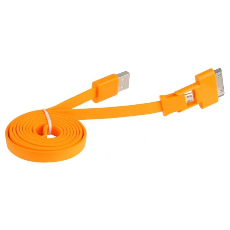 CABLE 3GO USB A MICRO USB Y APPLE 30 PIN PLANO NAR