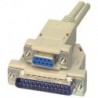 CABLE SERIE NULL MODEM DB9H-DB25M 2M