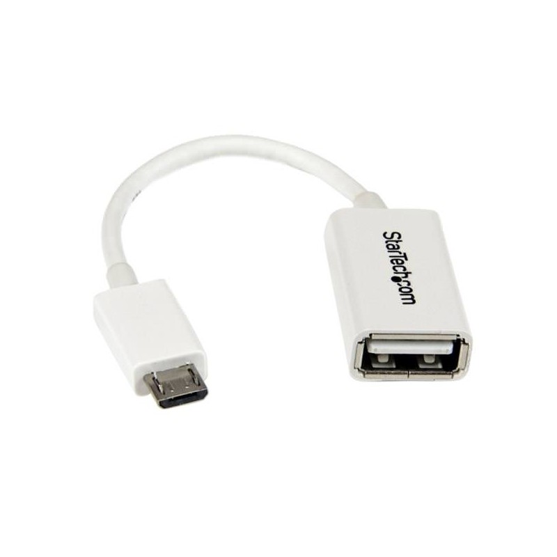 STARTECH CABLE ADAPTADOR MICRO USB A USB OTG BLANC
